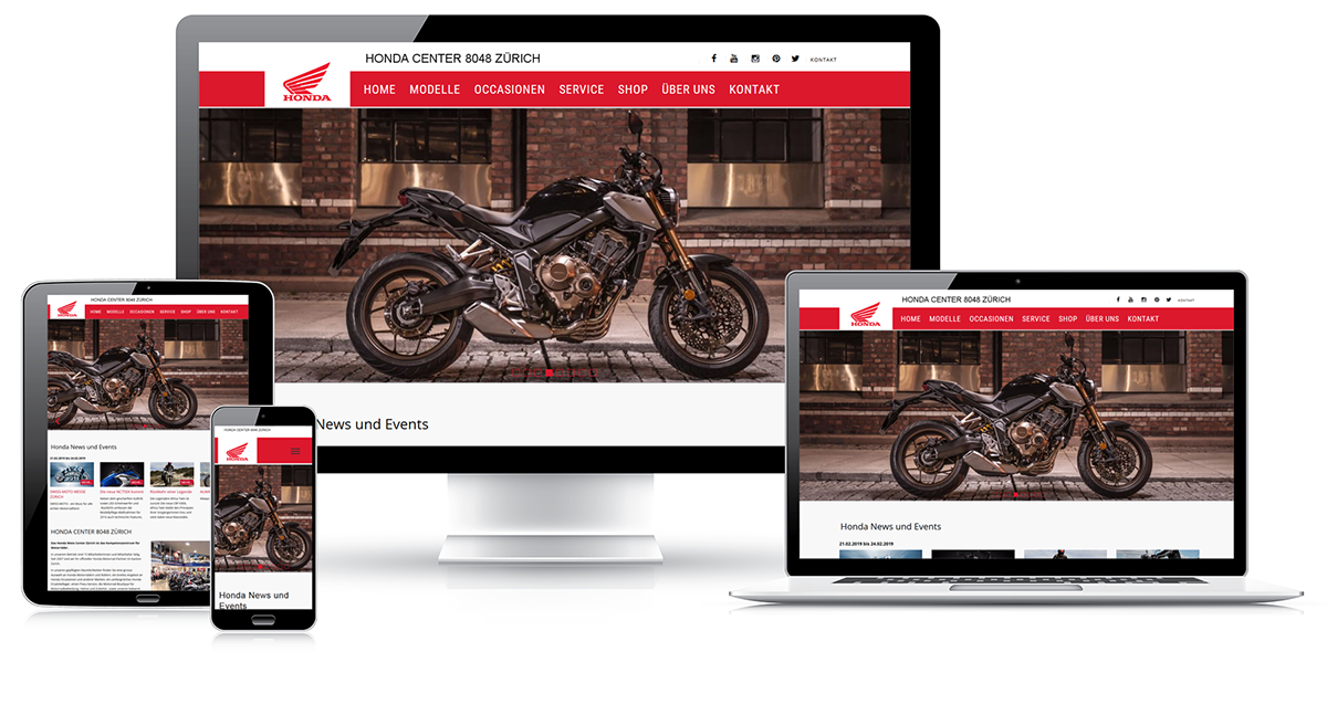 Webseite für Honda Händler