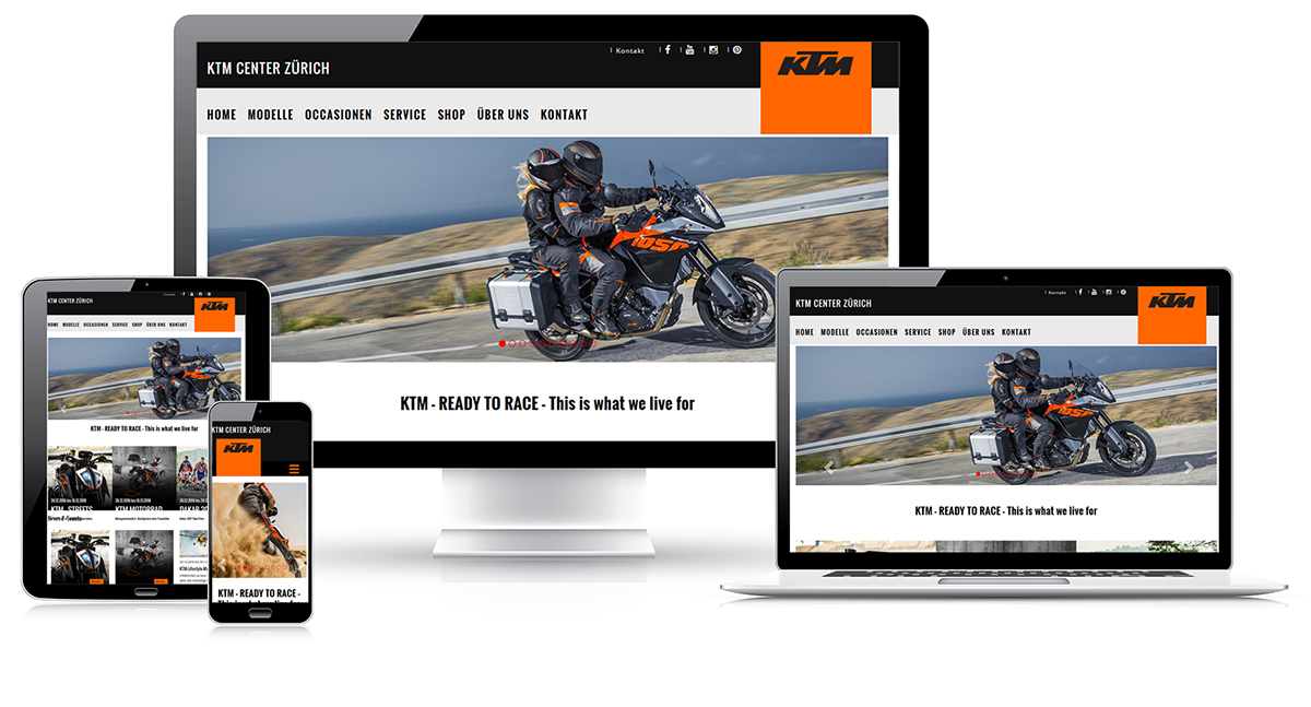 Webseite für KTM Händler